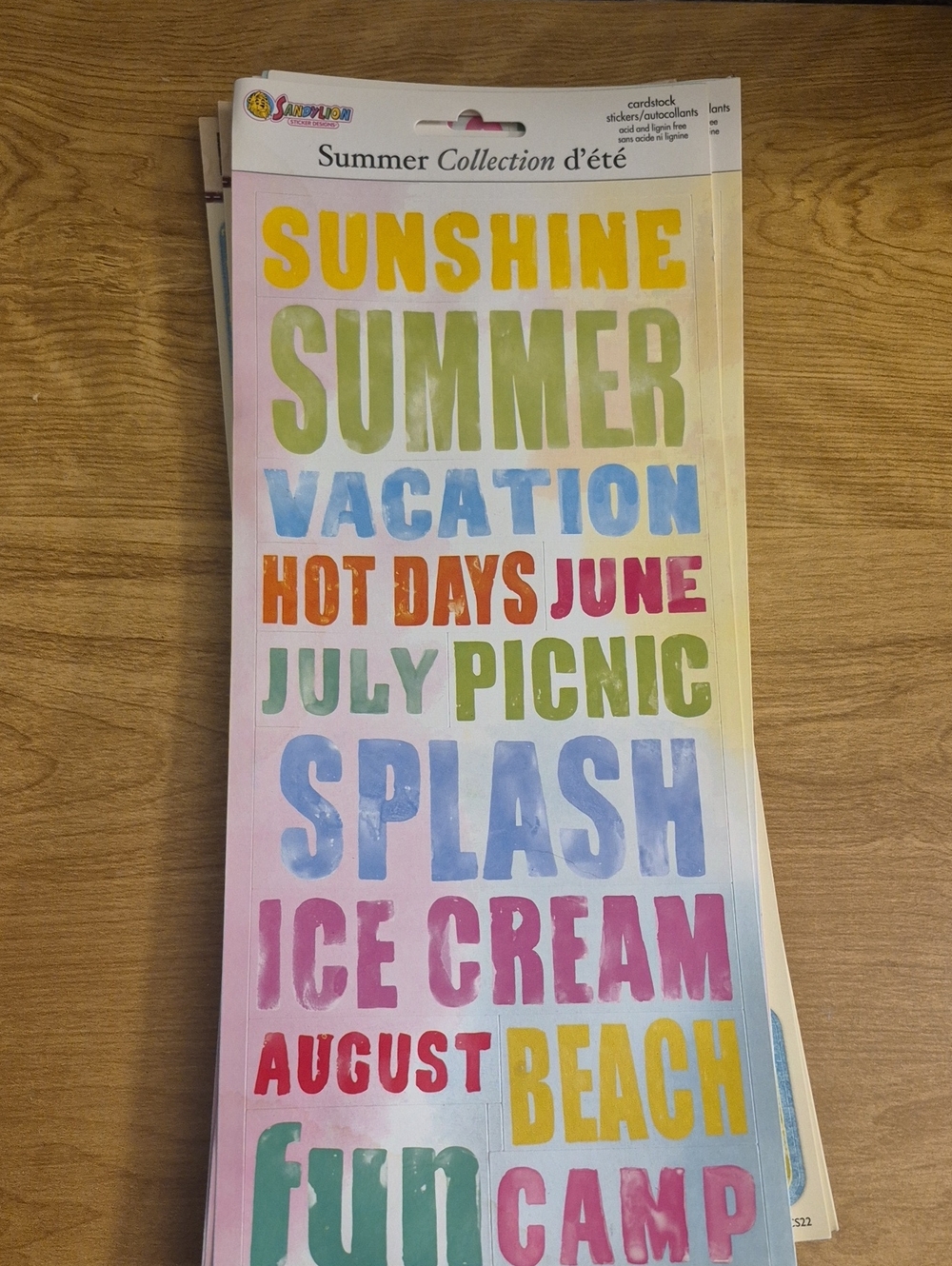 Colorful Summer Word Wall Decals – Multicolor Beach & Vacation Words